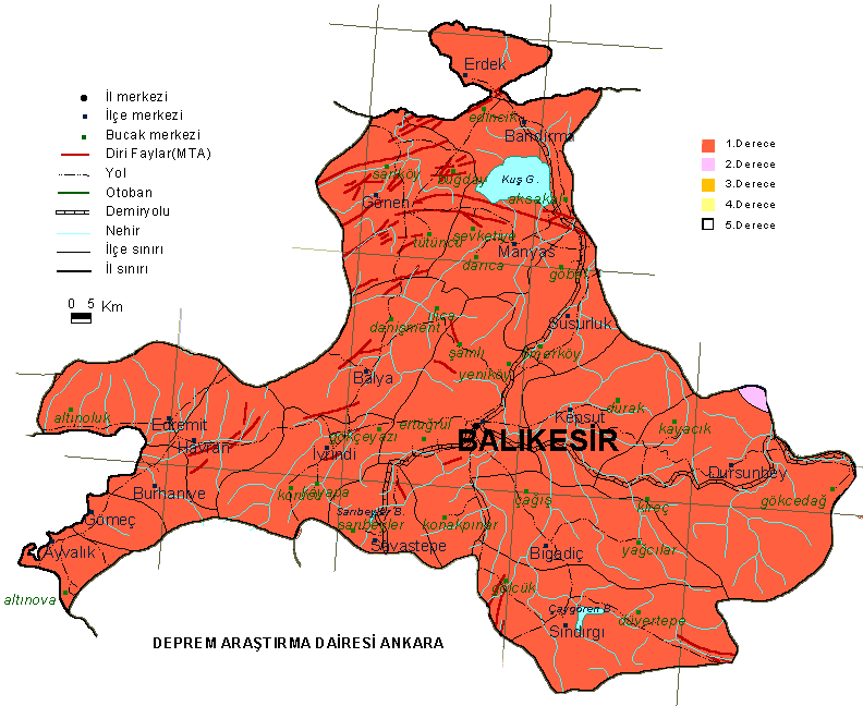 Erdek Map, Balikesir