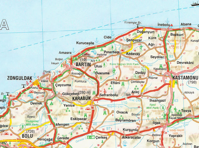 Karacasu Map, Bolu