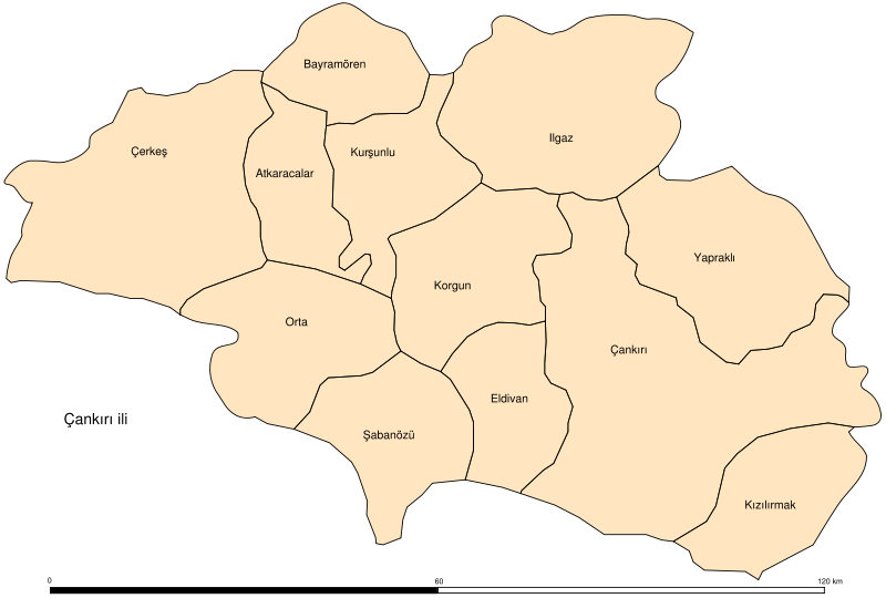 Eldivan Map, Cankiri