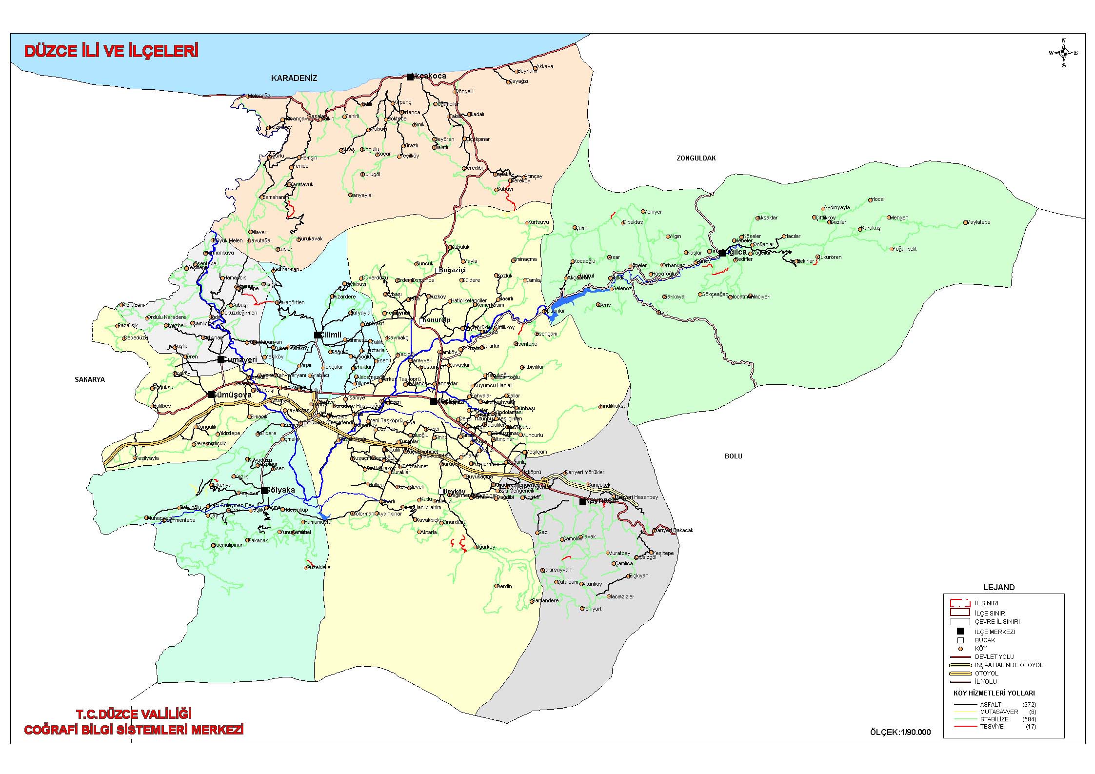 Golyaka Map, Duzce