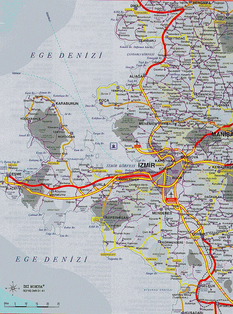 Foca Map, Izmir