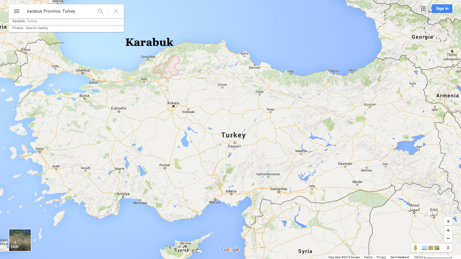 Yenice Map, Karabuk