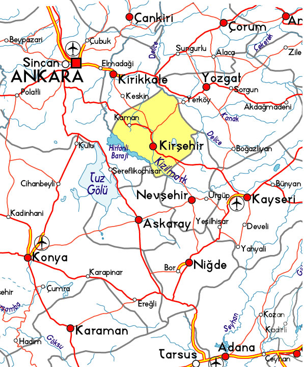 Mucur Map, Kirsehir