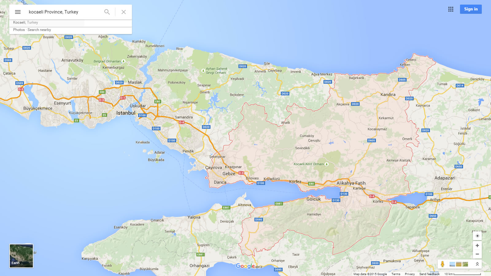 Gebze Map, Kocaeli