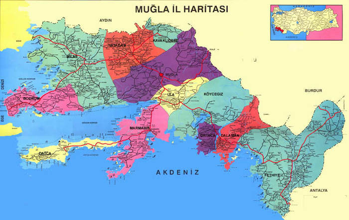 Ula Map, Mugla