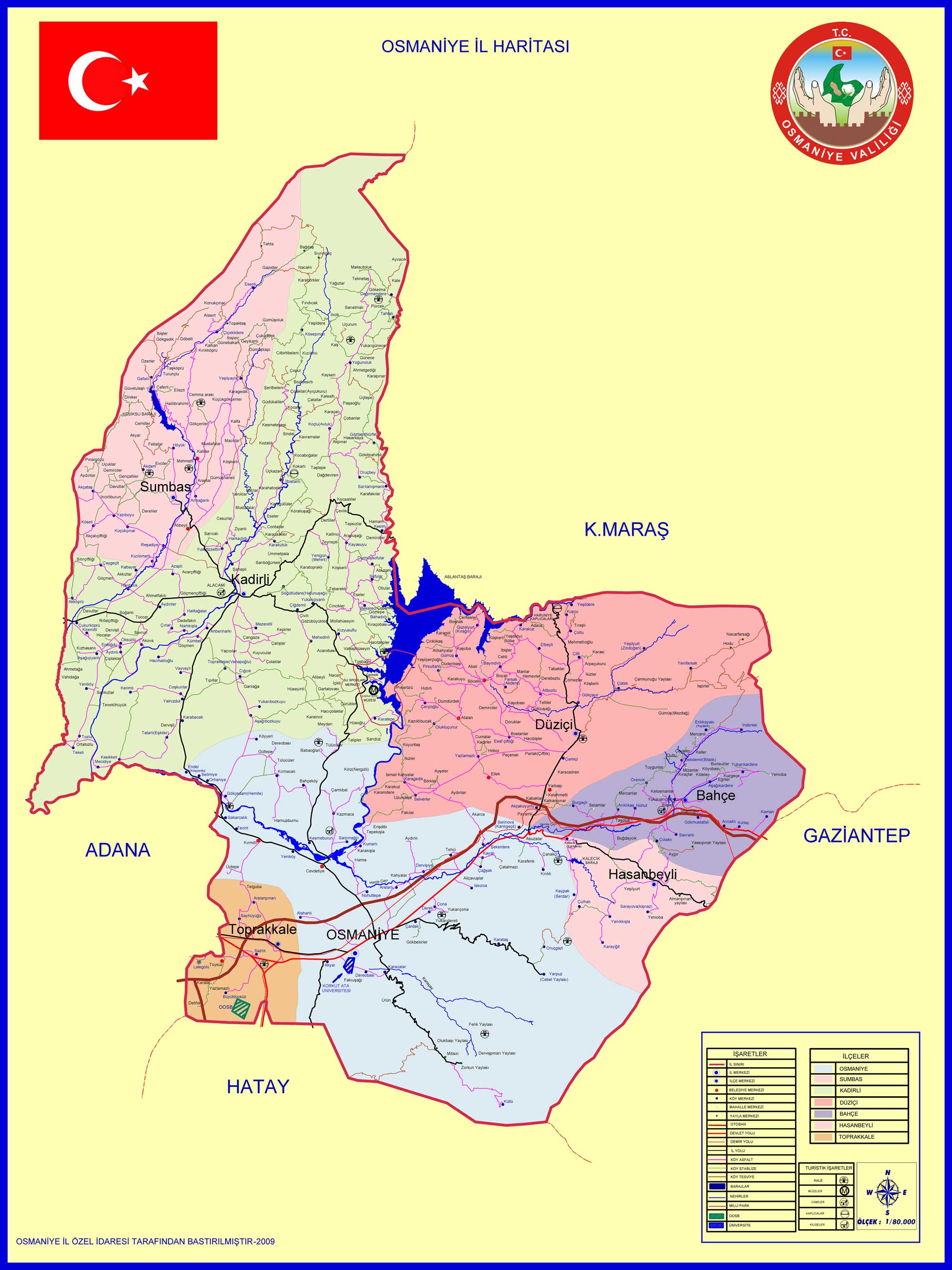 Bahce Map, Osmaniye