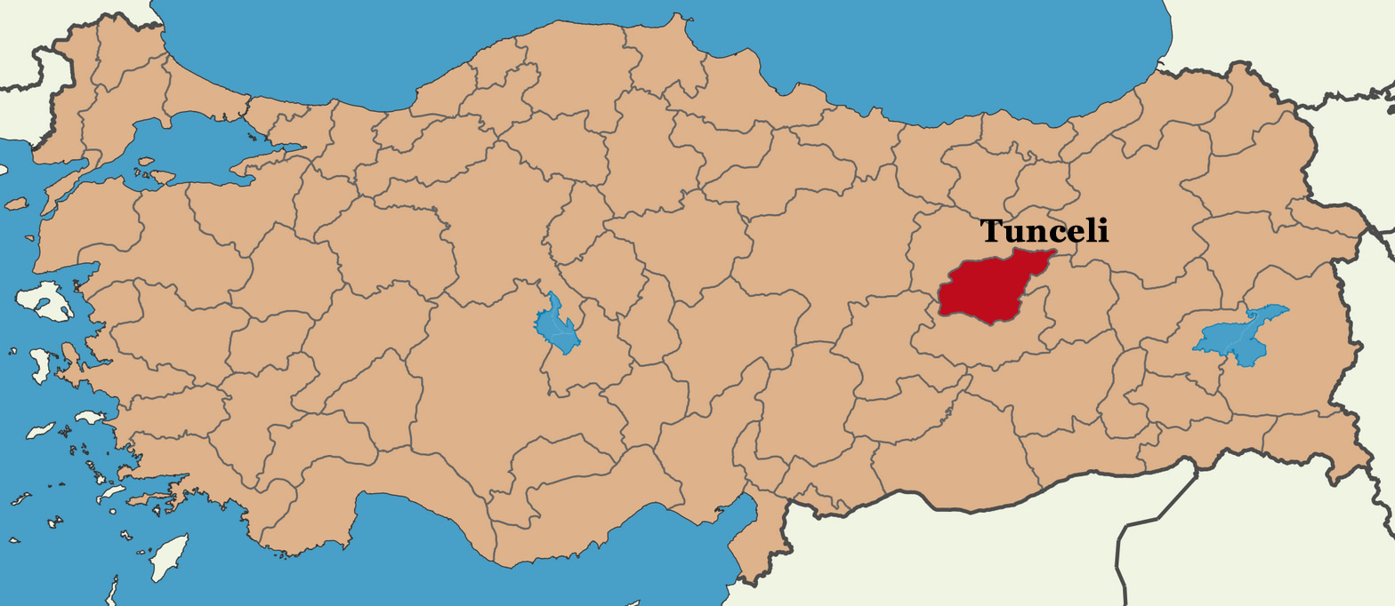 Ovacik Map, Tunceli