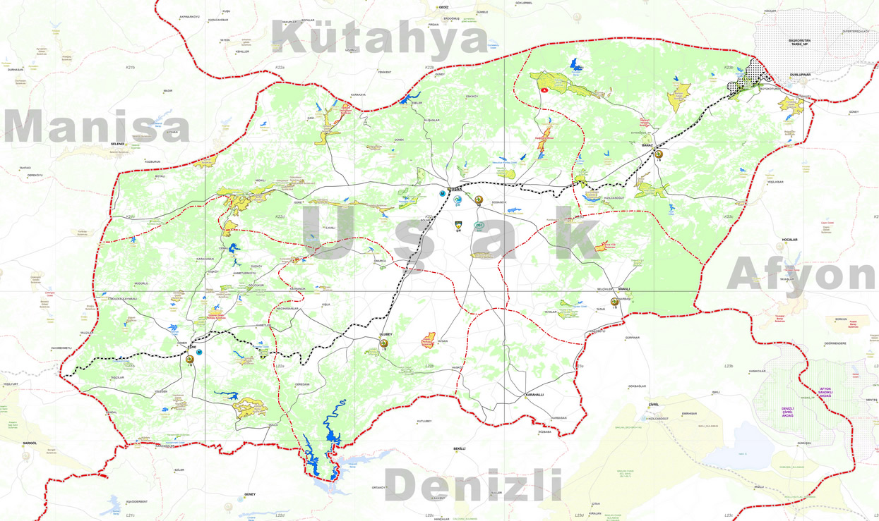 Esme Map, Usak