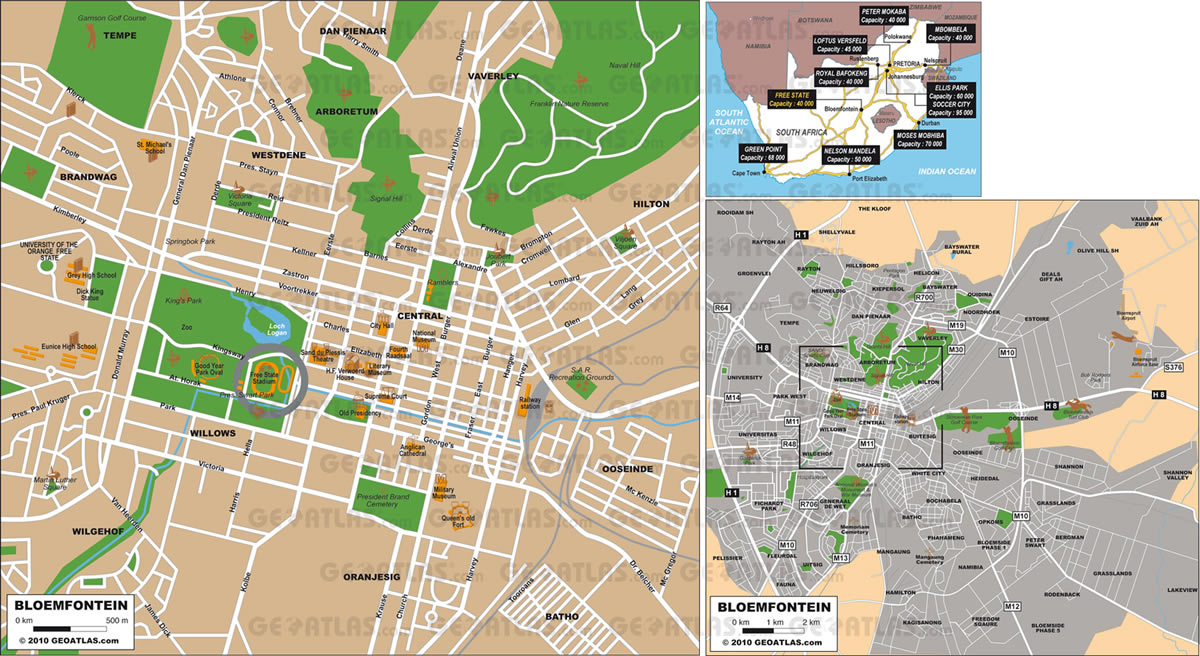 Bloemfontein centre plan