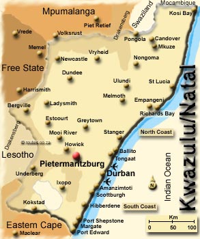 carte Pietermaritzburg