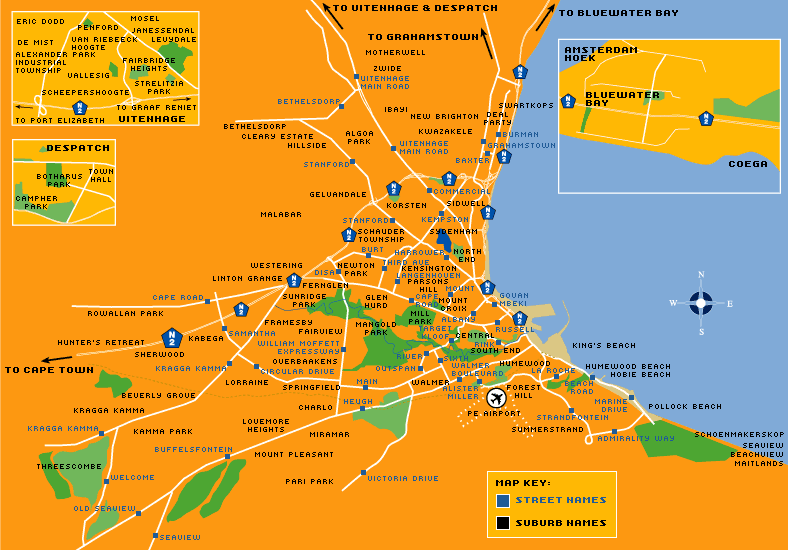 Port Elizabeth ville plan