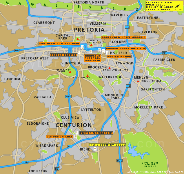 Pretoria ville plan