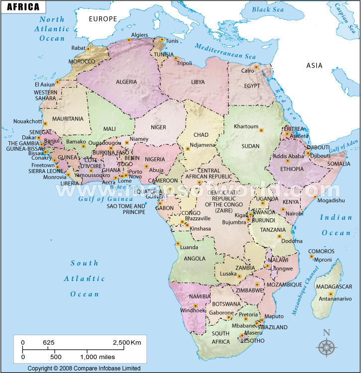 afrique pays carte