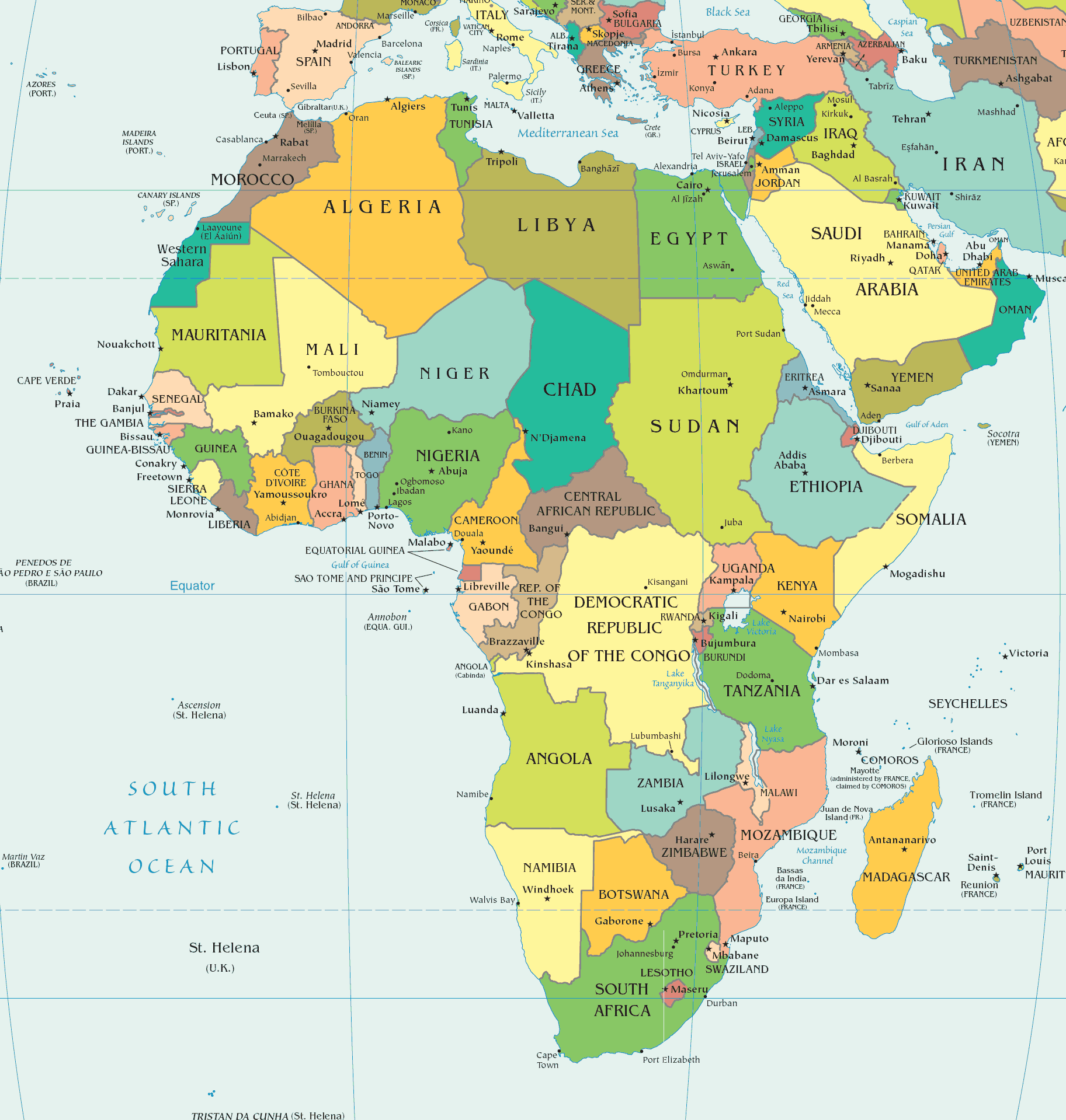 cartes du afrique