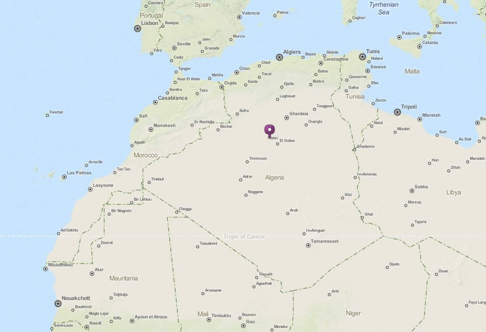 carte du algerie