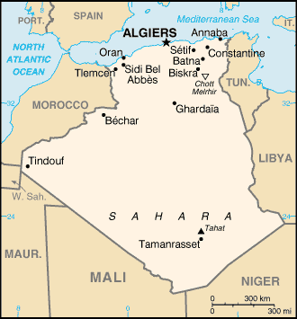 politique carte du algerie