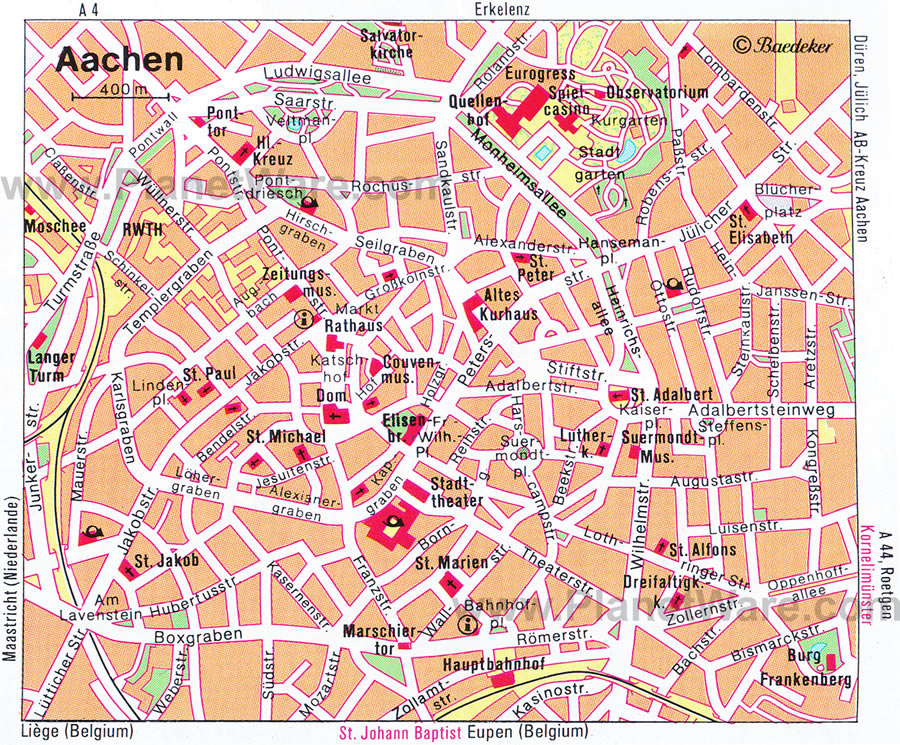 aachen centre ville plan