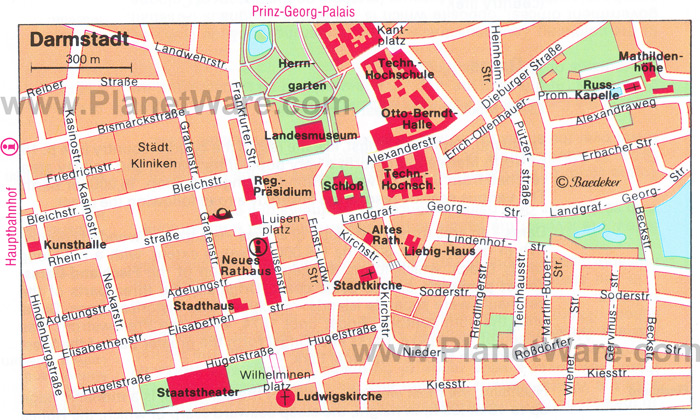 darmstadt centre ville plan