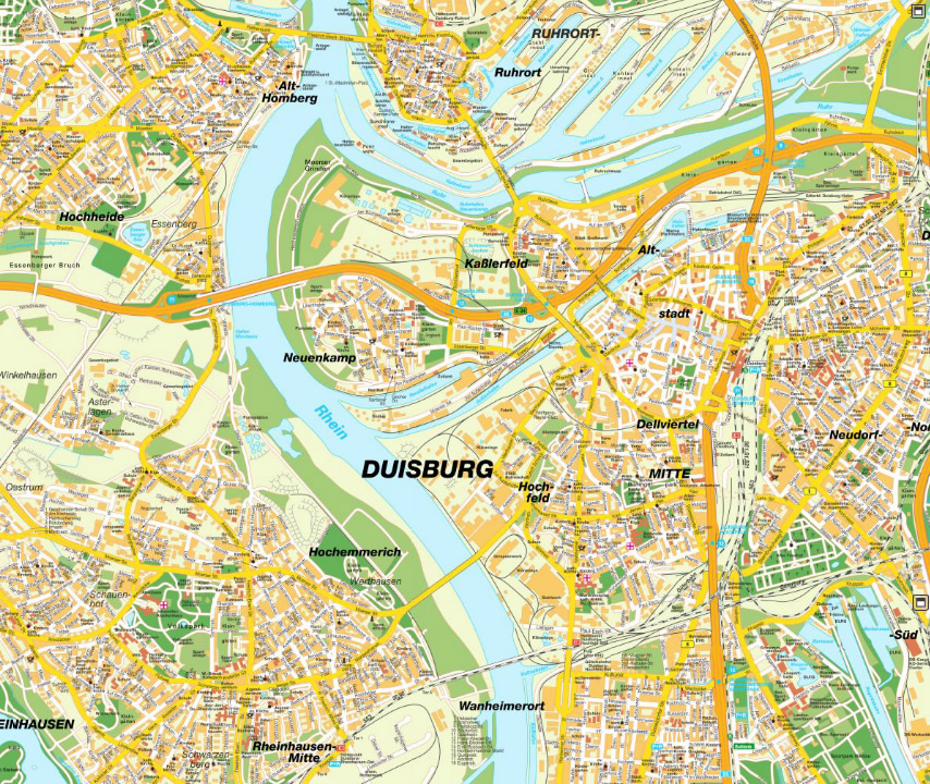 Duisburg ville centre plan
