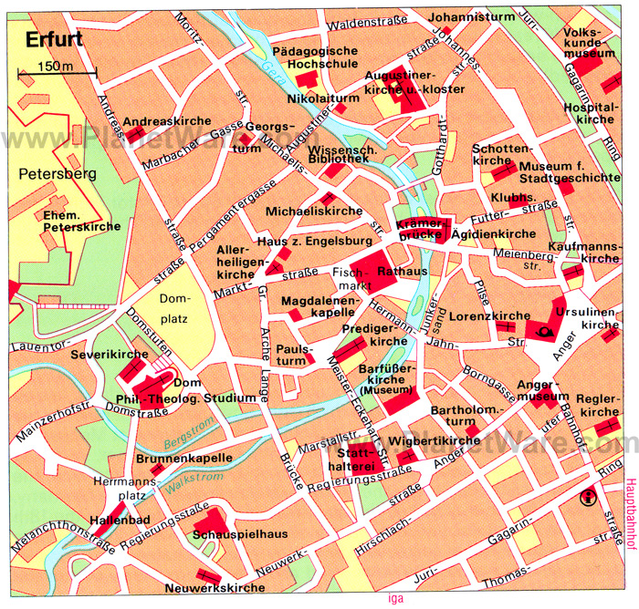 erfurt centre ville plan