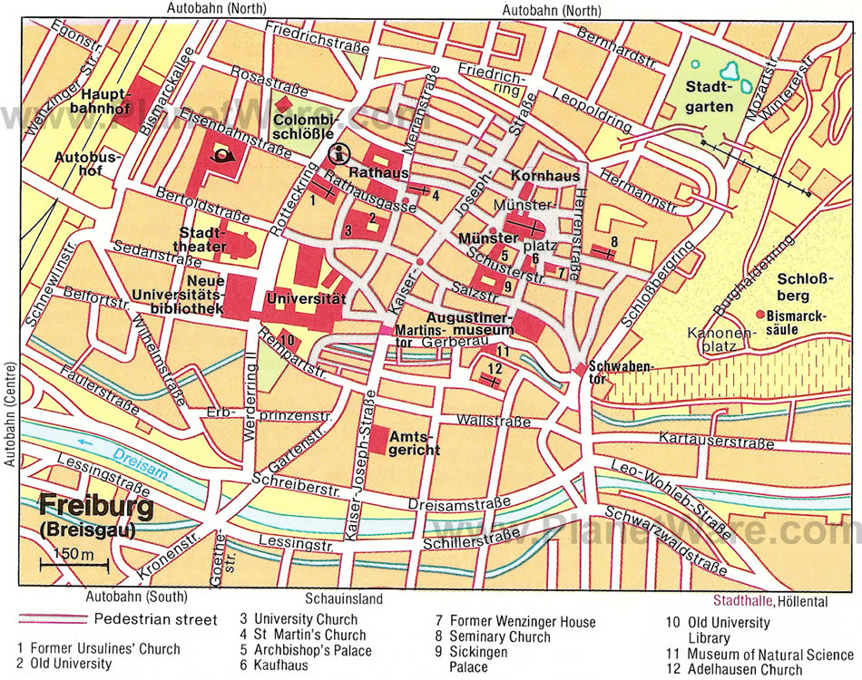 freiburg centre ville plan