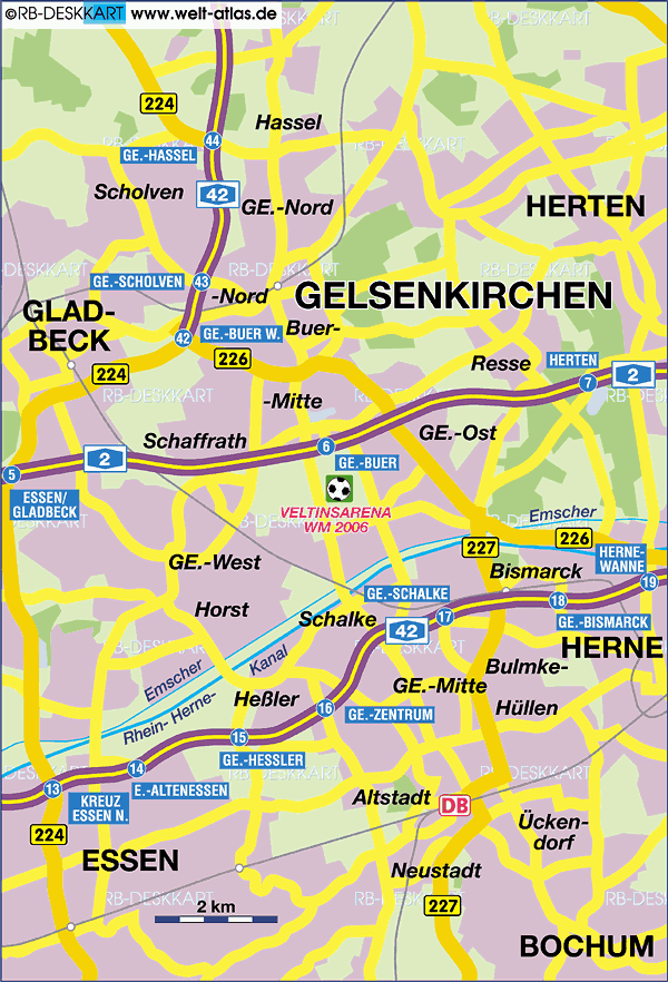 Gelsenkirchen route plan