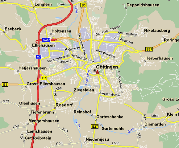 gottingen itineraire plan