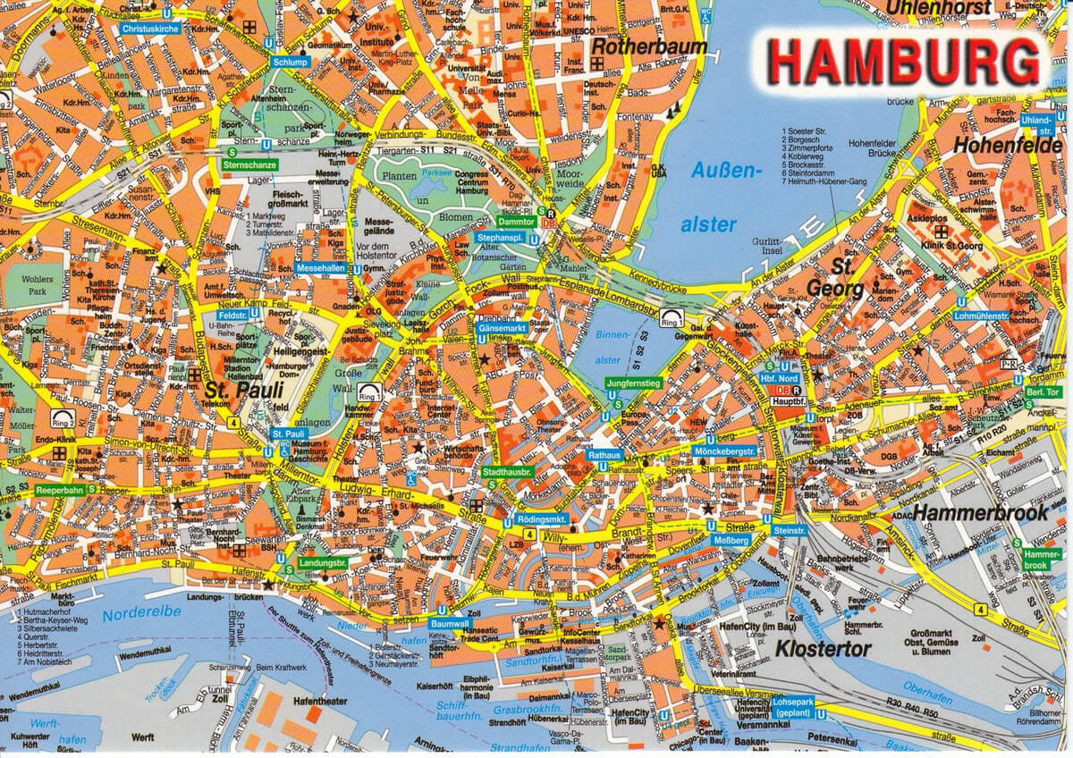 Hamburg Carte  et Image Satellite