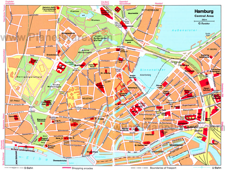 hamburg centre ville plan