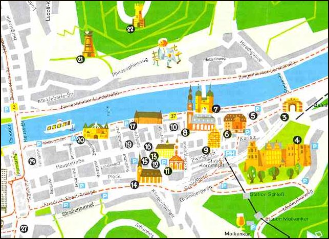 Heidelberg touristique plan