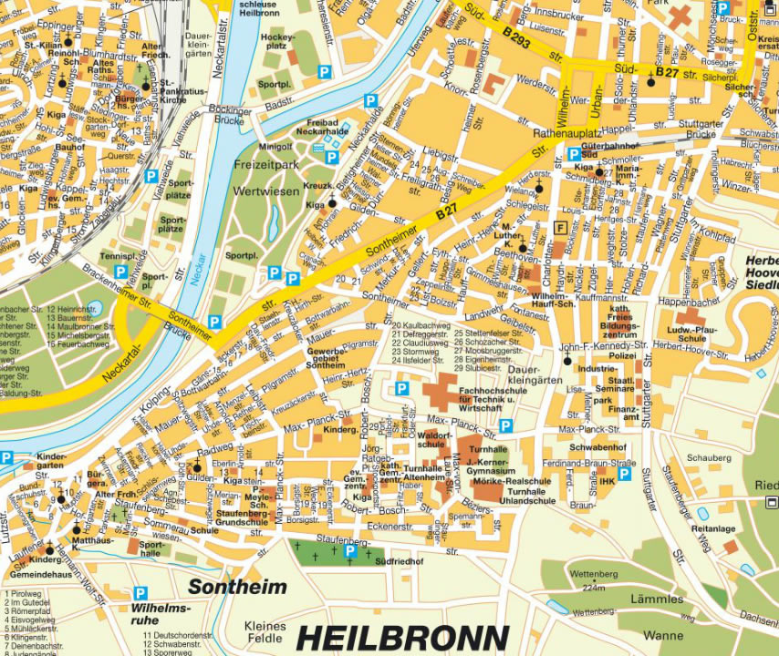 Heilbronn ville centre plan