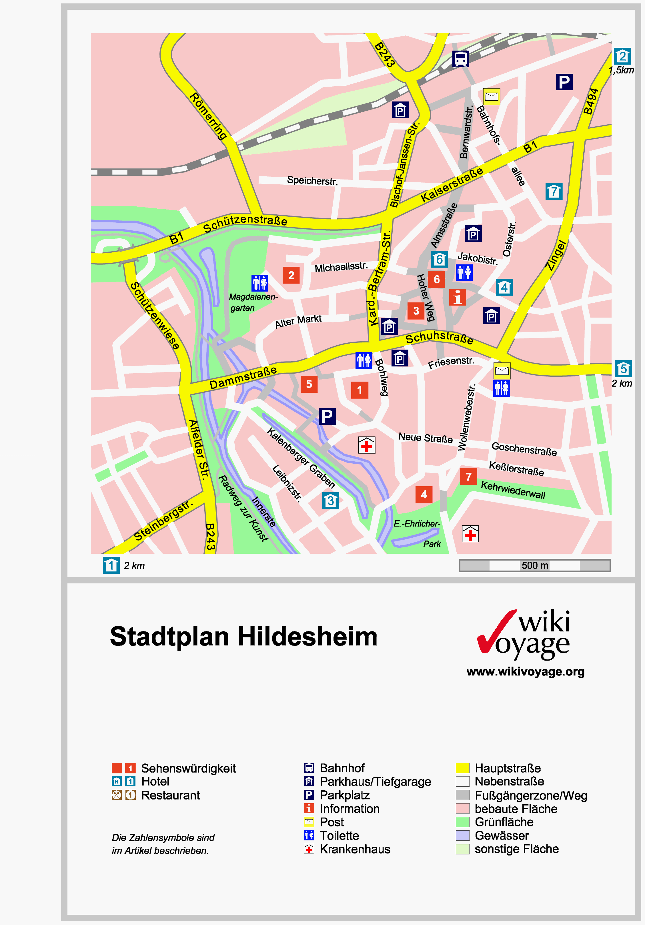 Hildesheim touristique plan