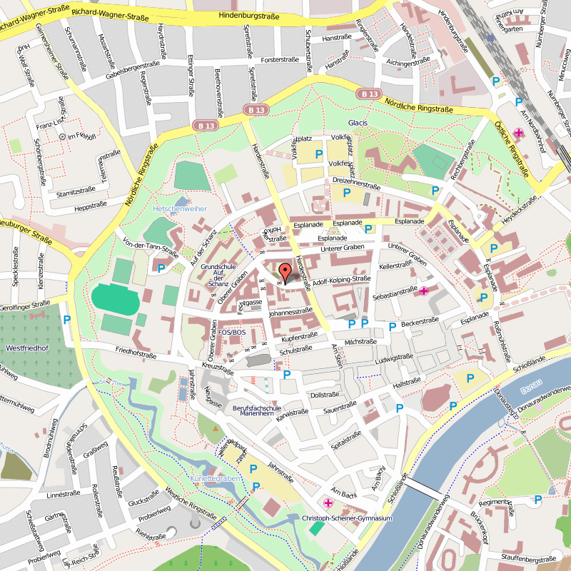 Ingolstadt centre ville plan