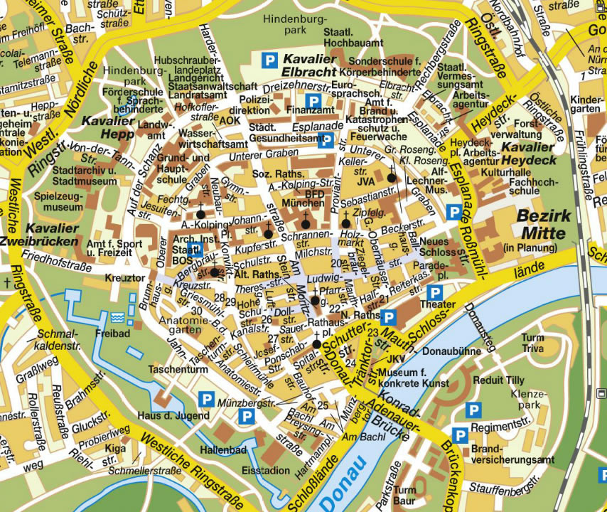 Ingolstadt ville centre plan
