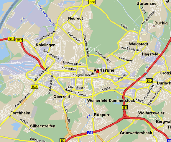 karlsruhe itineraire plan