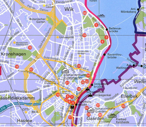 Kiel touristique plan
