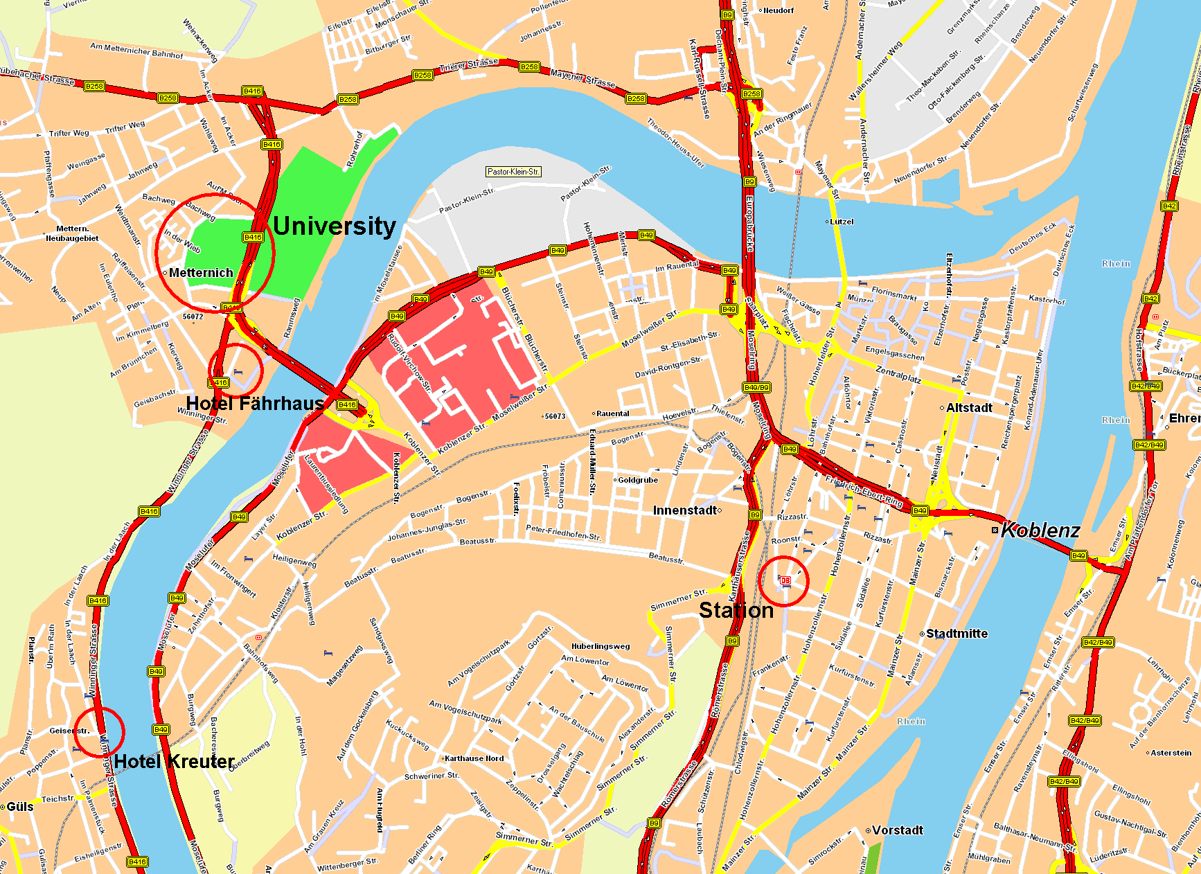 Koblenz centre plan