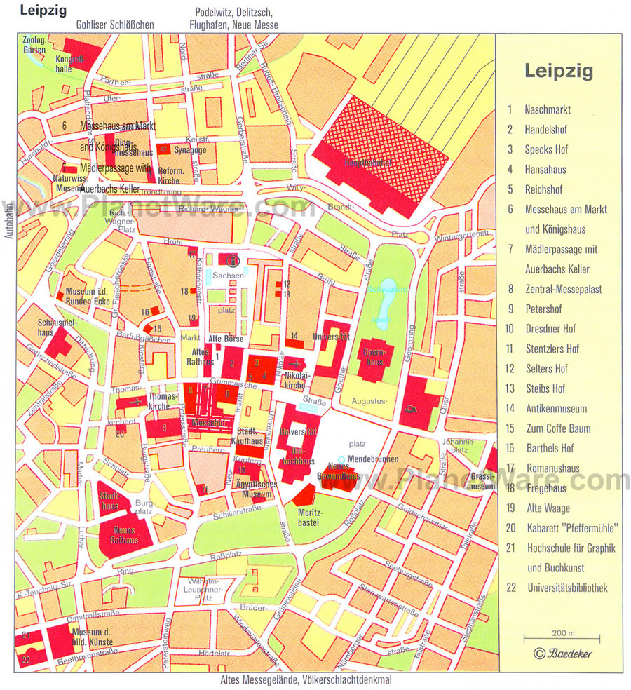 leipzig centre ville plan