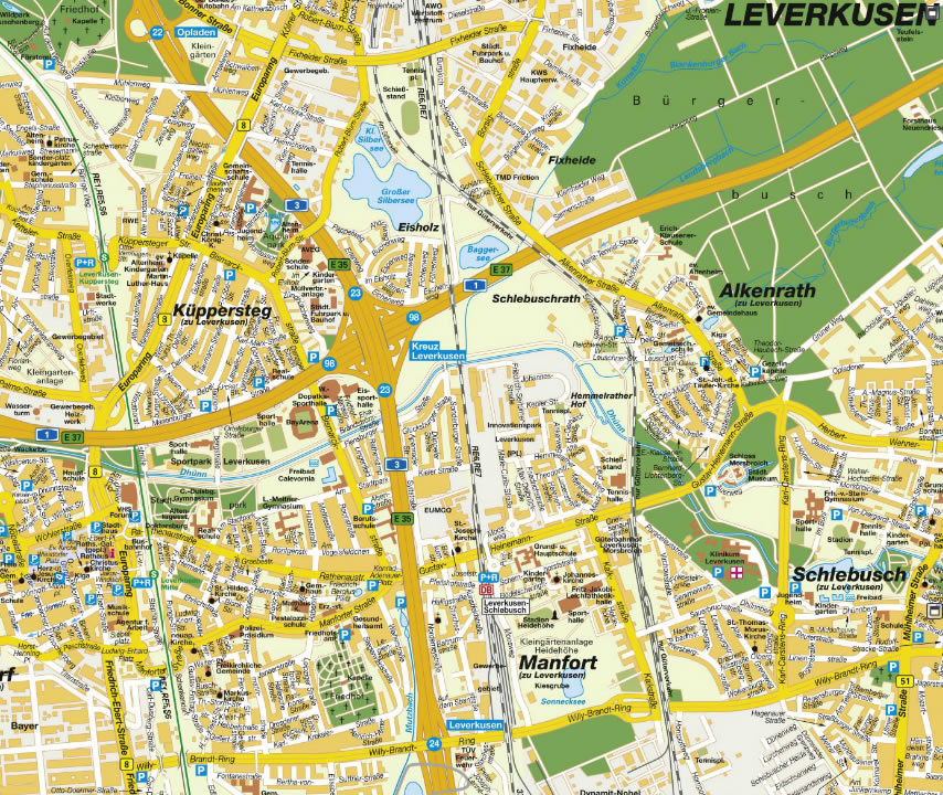Leverkusen ville centre plan