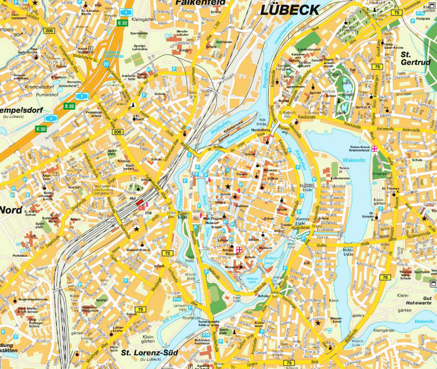 Lubeck ville centre plan