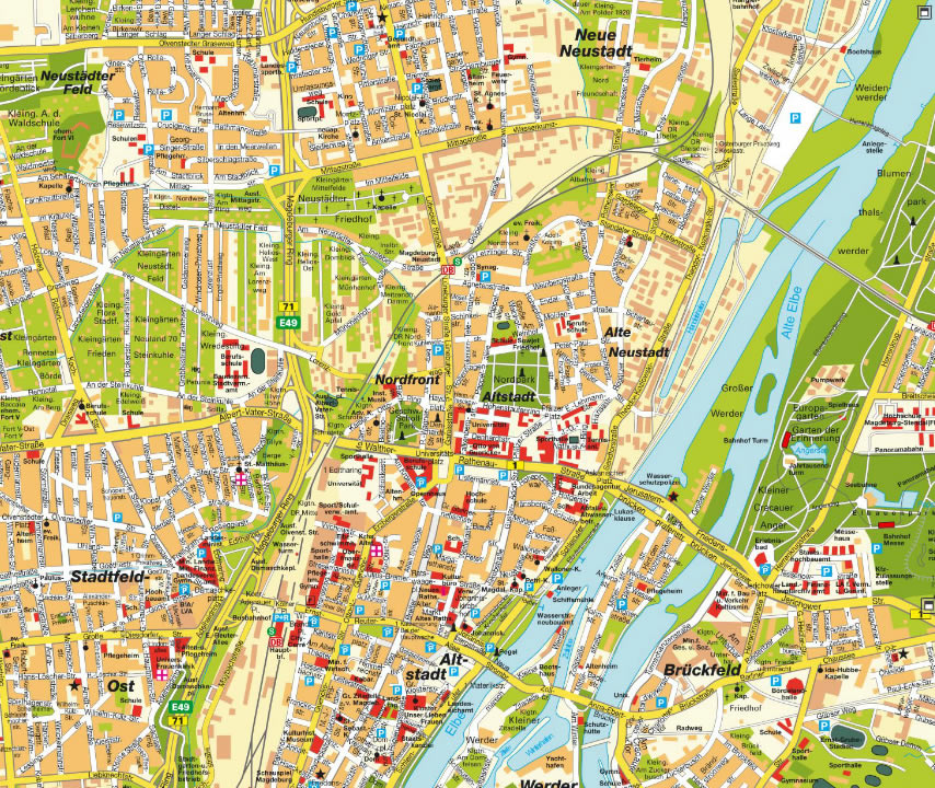 Magdeburg ville centre plan