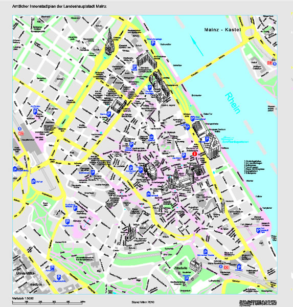 Mainz touristique plan