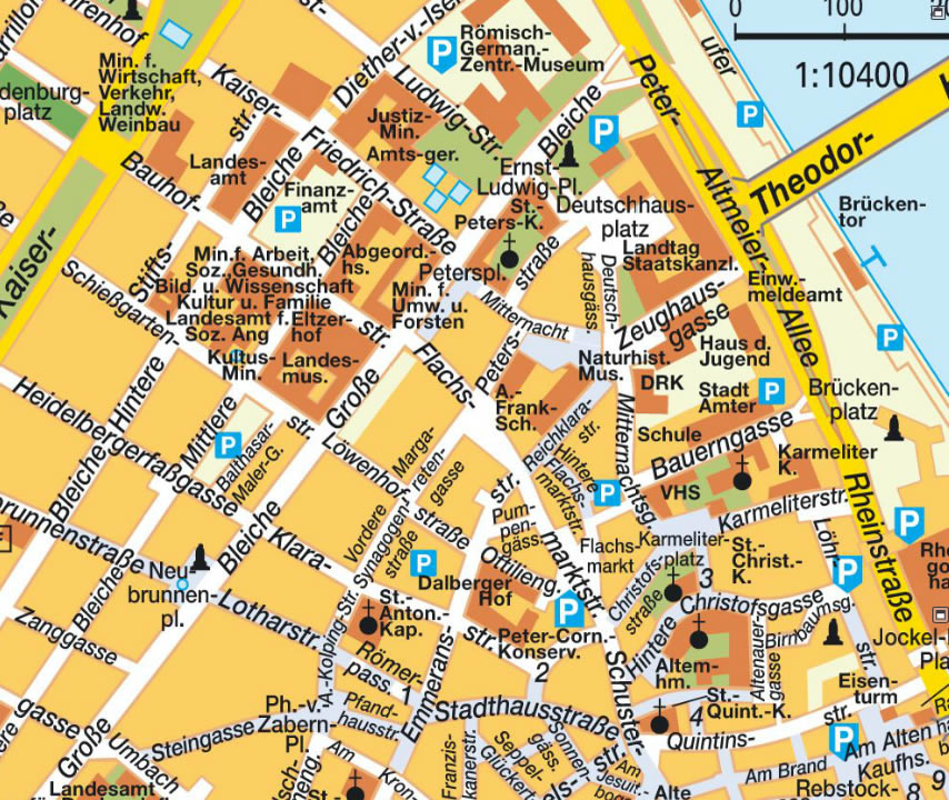 Mainz ville centre plan
