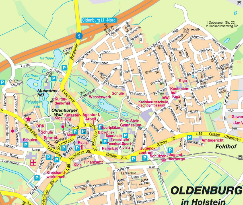 Oldenburg ville centre plan