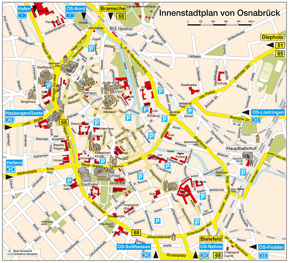 Osnabruck touristique plan