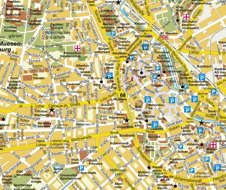 Osnabruck ville centre plan