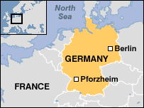 allemagne Pforzheim plan