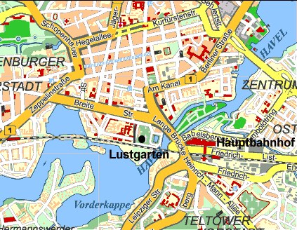 Potsdam itineraire plan