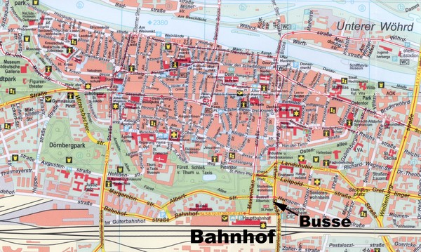 Regensburg touristique plan