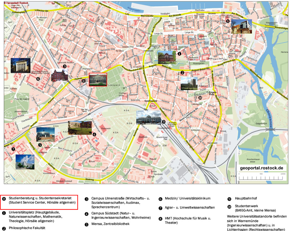 Rostock touristique plan